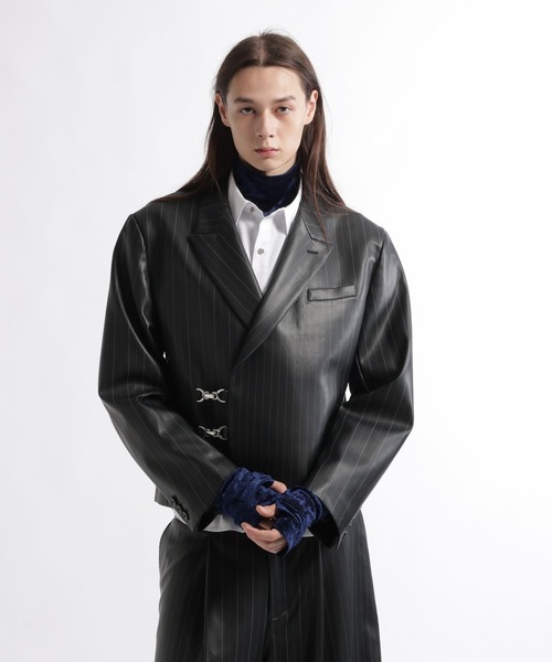 HARE(ハレ)の「【SET UP対応】メタルパーツショートジャケット(HARE)(テーラードジャケット・メンズ・ブラック系その他/グリーン/ブラック/グレー系その他・MEDIUM/SMALL)」の1枚目の写真