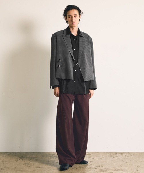 HARE(ハレ)の「【SET UP対応】メタルパーツショートジャケット(HARE)(テーラードジャケット・メンズ・ブラック系その他/グリーン/ブラック/グレー系その他・MEDIUM/SMALL)」の11枚目の写真