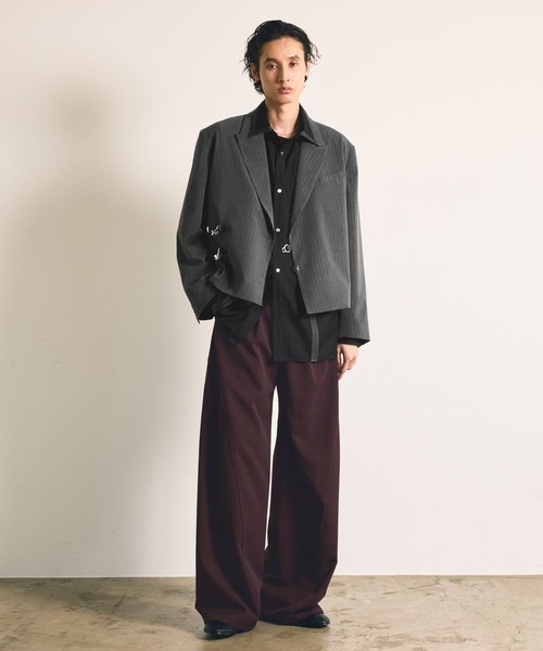 HARE(ハレ)の「【SET UP対応】メタルパーツショートジャケット(HARE)(テーラードジャケット・メンズ・ブラック系その他/グリーン/ブラック/グレー系その他・MEDIUM/SMALL)」の12枚目の写真