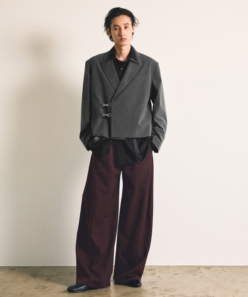 HARE(ハレ)の「【SET UP対応】メタルパーツショートジャケット(HARE)(テーラードジャケット・メンズ・ブラック系その他/グリーン/ブラック/グレー系その他・MEDIUM/SMALL)」の13枚目の写真