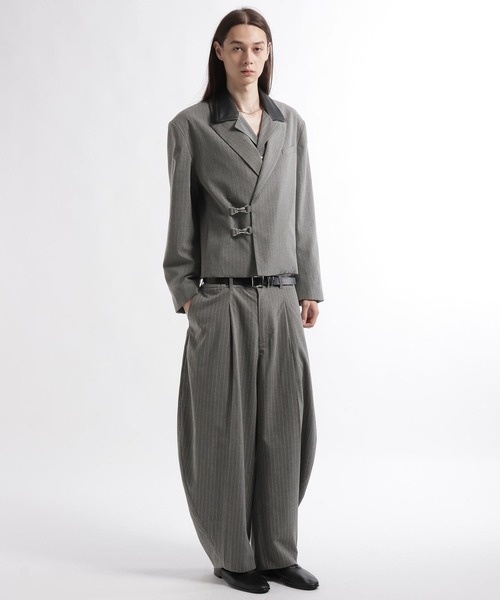 HARE(ハレ)の「【SET UP対応】メタルパーツショートジャケット(HARE)(テーラードジャケット・メンズ・ブラック系その他/グリーン/ブラック/グレー系その他・MEDIUM/SMALL)」の14枚目の写真
