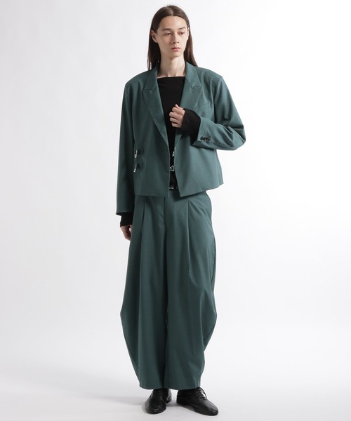 HARE(ハレ)の「【SET UP対応】メタルパーツショートジャケット(HARE)(テーラードジャケット・メンズ・ブラック系その他/グリーン/ブラック/グレー系その他・MEDIUM/SMALL)」の18枚目の写真