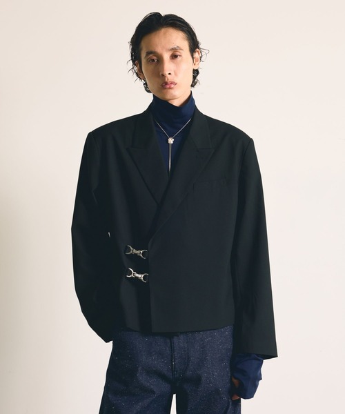 HARE(ハレ)の「【SET UP対応】メタルパーツショートジャケット(HARE)(テーラードジャケット・メンズ・ブラック系その他/グリーン/ブラック/グレー系その他・MEDIUM/SMALL)」の20枚目の写真