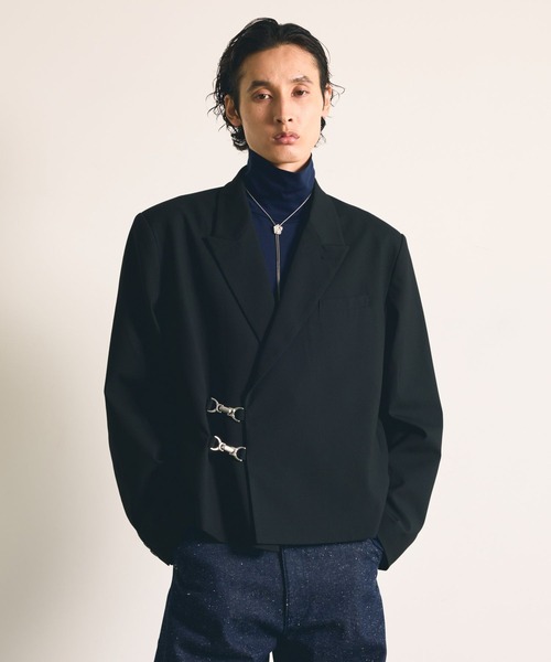 HARE(ハレ)の「【SET UP対応】メタルパーツショートジャケット(HARE)(テーラードジャケット・メンズ・ブラック系その他/グリーン/ブラック/グレー系その他・MEDIUM/SMALL)」の21枚目の写真