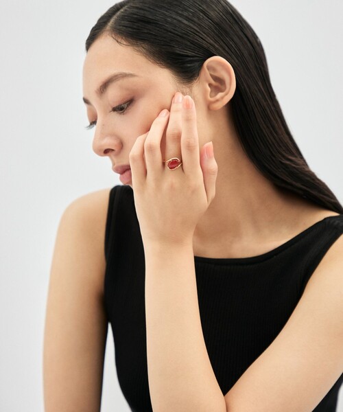 Jouete（ジュエッテ）の「[ジェム] リング カーネリアン（リング・レディース・イエローゴールド・11号/9号/13号/15号）」の5枚目の写真