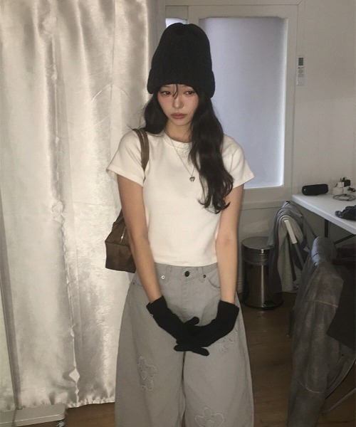 UP START(アップスタート)の「【LAMPOON】フラワーデニムパンツ(デニムパンツ・レディース・グレー・SMALL/LARGE/MEDIUM)」の18枚目の写真