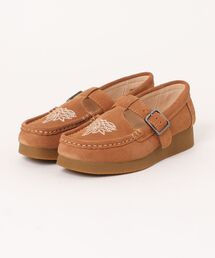 Clarks クラークス WALLABEE EVO BAR【本革】レディースカジュアルシューズ モカシン Tストラップ(ワラビーエヴォバー) 26329299 ジンジャースエード