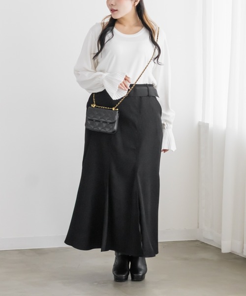 CLETTE(クレット)の「キャンディスリーブニット(ニット/セーター・レディース・パープル/ブラック/オフホワイト・4L/3L/LL)」の5枚目の写真