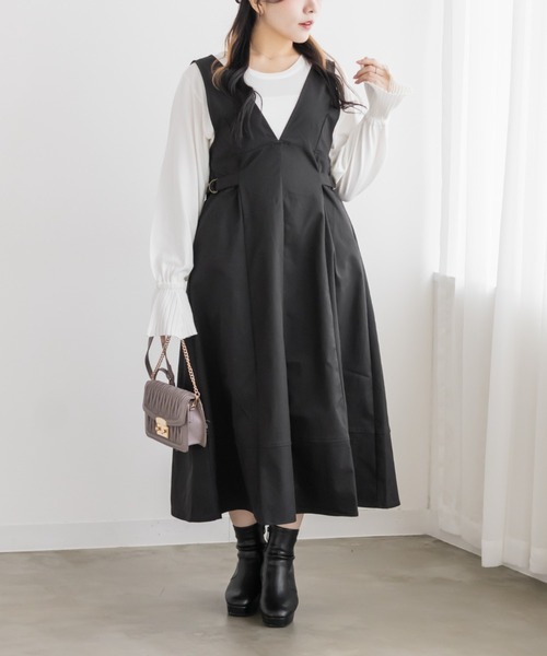 CLETTE(クレット)の「キャンディスリーブニット(ニット/セーター・レディース・パープル/ブラック/オフホワイト・4L/3L/LL)」の8枚目の写真