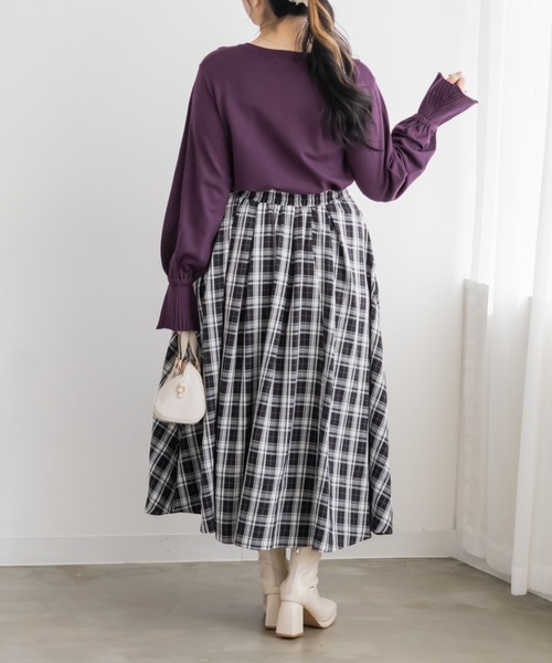 CLETTE(クレット)の「キャンディスリーブニット(ニット/セーター・レディース・パープル/ブラック/オフホワイト・4L/3L/LL)」の15枚目の写真