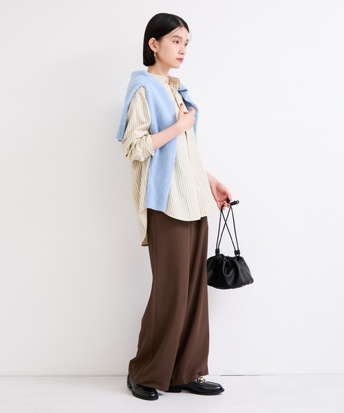 le cercle ADAM ET ROPE'（ルセルクルアダムエロペ）の「ストライプシャツ（シャツ/ブラウス・レディース・ブルー系その他4/ホワイト系その他5・FREE）」の9枚目の写真