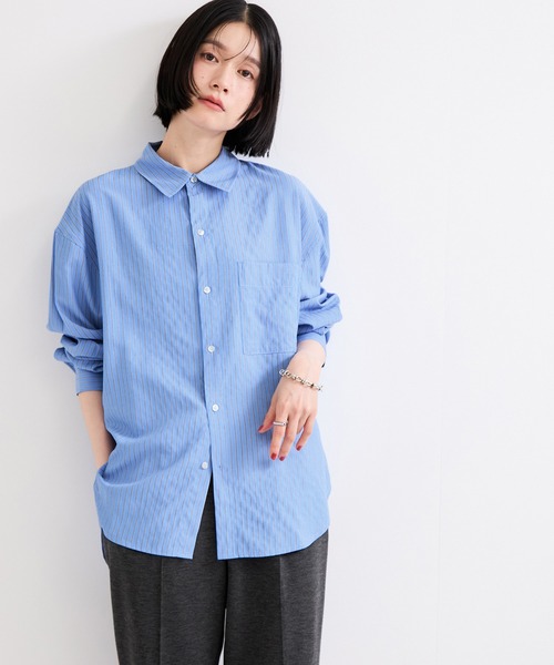 le cercle ADAM ET ROPE'（ルセルクルアダムエロペ）の「ストライプシャツ（シャツ/ブラウス・レディース・ブルー系その他4/ホワイト系その他5・FREE）」の12枚目の写真