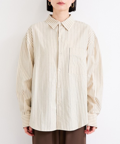 le cercle ADAM ET ROPE'（ルセルクルアダムエロペ）の「ストライプシャツ（シャツ/ブラウス・レディース・ブルー系その他4/ホワイト系その他5・FREE）」の14枚目の写真