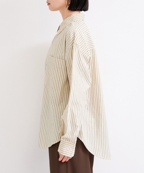 le cercle ADAM ET ROPE'（ルセルクルアダムエロペ）の「ストライプシャツ（シャツ/ブラウス・レディース・ブルー系その他4/ホワイト系その他5・FREE）」の15枚目の写真