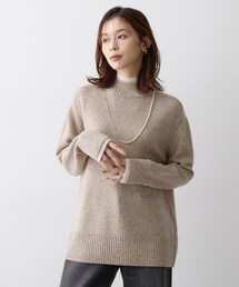 ウールカシミヤハイネックニット