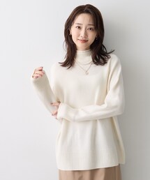 ウールカシミヤハイネックニット