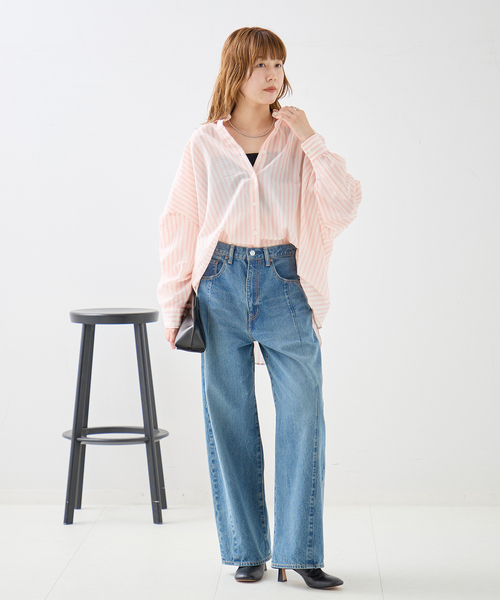 journal standard L'essage(ジャーナルスタンダードレサージュ)の「《追加2》FABRICA ワイドシャツ(シャツ/ブラウス・レディース・ピンク系その他/ピンク・FREE)」の3枚目の写真
