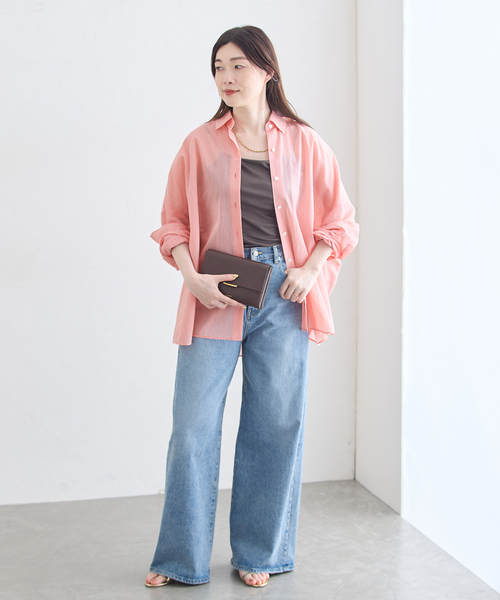 journal standard L'essage(ジャーナルスタンダードレサージュ)の「《追加2》FABRICA ワイドシャツ(シャツ/ブラウス・レディース・ピンク系その他/ピンク・FREE)」の4枚目の写真