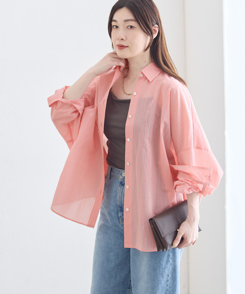 journal standard L'essage(ジャーナルスタンダードレサージュ)の「《追加2》FABRICA ワイドシャツ(シャツ/ブラウス・レディース・ピンク系その他/ピンク・FREE)」の11枚目の写真