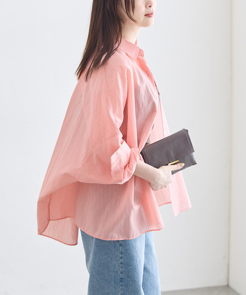 journal standard L'essage(ジャーナルスタンダードレサージュ)の「《追加2》FABRICA ワイドシャツ(シャツ/ブラウス・レディース・ピンク系その他/ピンク・FREE)」の12枚目の写真