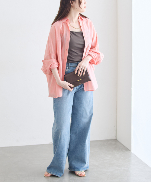 journal standard L'essage(ジャーナルスタンダードレサージュ)の「《追加2》FABRICA ワイドシャツ(シャツ/ブラウス・レディース・ピンク系その他/ピンク・FREE)」の14枚目の写真