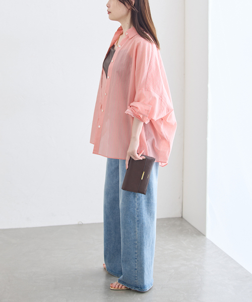journal standard L'essage(ジャーナルスタンダードレサージュ)の「《追加2》FABRICA ワイドシャツ(シャツ/ブラウス・レディース・ピンク系その他/ピンク・FREE)」の15枚目の写真