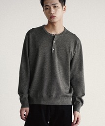 WYM LIDNM(�E�B�� �o�C ���h��)��WOOL BLEND 14G HENLEY KNIT(�j�b�g/�Z�[�^�[)