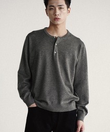 WYM LIDNM（ウィム バイ リドム）の「WOOL BLEND 14G HENLEY KNIT（ニット/セーター）」