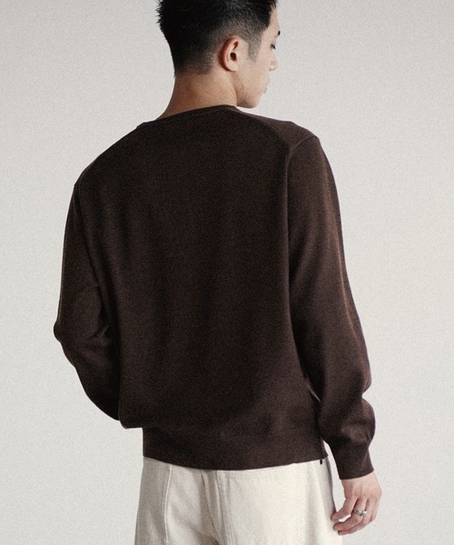 WYM LIDNM(ウィム バイ リドム)の「WOOL BLEND 14G HENLEY KNIT(ニット/セーター・メンズ・チャコール/ライトグレー/ブラウン/ダークグレー・M/L/XS/S)」の14枚目の写真