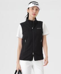 ミアチェックジャガードフルジップスタンドベスト (WOMENS)