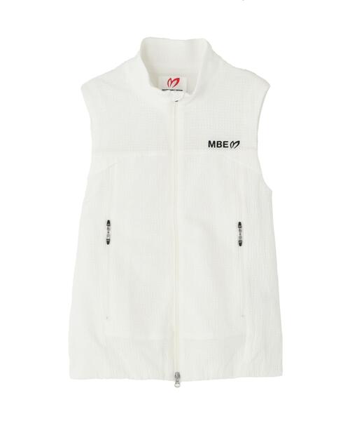 MASTER BUNNY EDITION(マスターバニーエディション)の「ミアチェックジャガードフルジップスタンドベスト (WOMENS)(ベスト・レディース・ホワイト/ブラック/ブラウン・SMALL/MEDIUM/LARGE)」の15枚目の写真