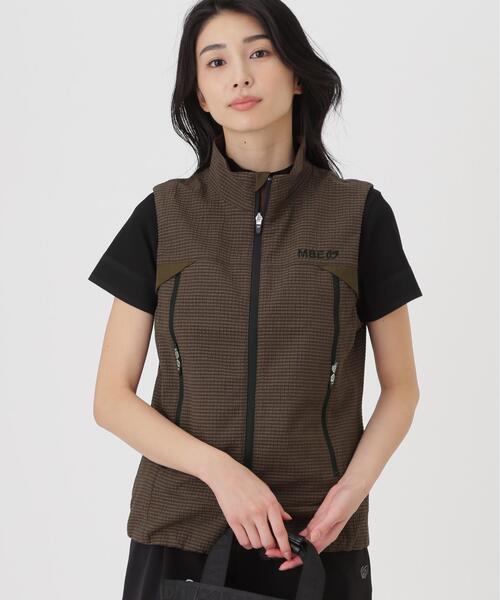 MASTER BUNNY EDITION(マスターバニーエディション)の「ミアチェックジャガードフルジップスタンドベスト (WOMENS)(ベスト・レディース・ホワイト/ブラック/ブラウン・SMALL/MEDIUM/LARGE)」の12枚目の写真
