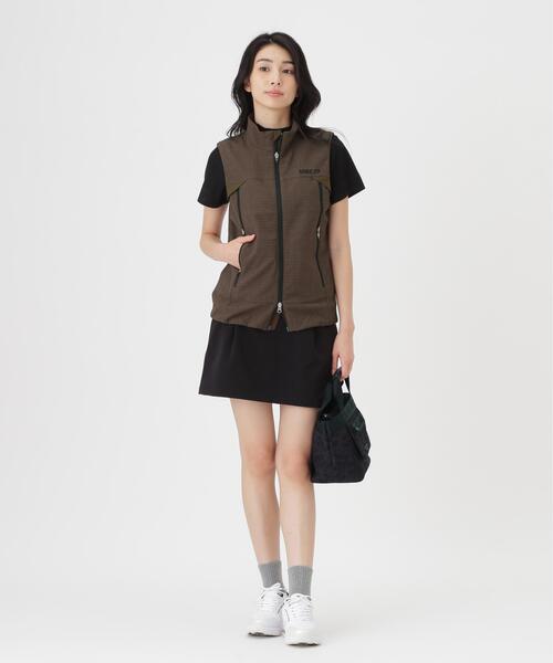 MASTER BUNNY EDITION(マスターバニーエディション)の「ミアチェックジャガードフルジップスタンドベスト (WOMENS)(ベスト・レディース・ホワイト/ブラック/ブラウン・SMALL/MEDIUM/LARGE)」の10枚目の写真