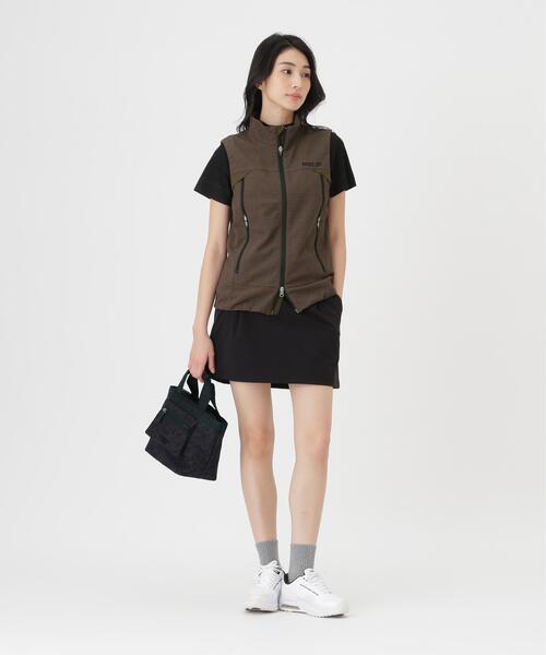 MASTER BUNNY EDITION(マスターバニーエディション)の「ミアチェックジャガードフルジップスタンドベスト (WOMENS)(ベスト・レディース・ホワイト/ブラック/ブラウン・SMALL/MEDIUM/LARGE)」の8枚目の写真