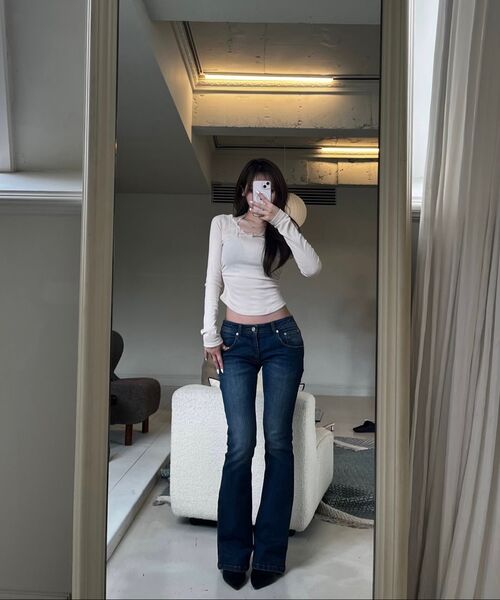 REISE MIYA（レイズミヤ）の「レイラ キャットウォッシュ デニムパンツ [DEEP BLUE]（デニムパンツ・レディース・その他・SMALL/MEDIUM）」の6枚目の写真