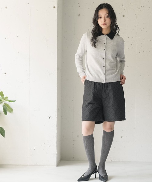 mili an deni（ミリアンデニ）の「ポロ襟配色ニットプルオーバー（ニット/セーター・レディース・チャコールグレー/ミント/ライトグレー・M）」の11枚目の写真