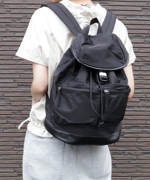 Alum'（アルム）の「ダブルフロントポケットフラップリュック（バックパック/リュック・レディース・ホワイト/ブラック/ブラウン・FREE）」の19枚目の写真