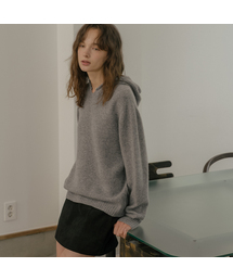 Wholegarment Wool hood Knit [TIFA06SW03]_Gray