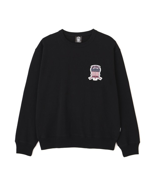 AVIREX(アヴィレックス)の「AVIREX -SIGNATURE VARSITY LOGO SWEAT(スウェット・メンズ・グレー/ホワイト/ブラック・M/L/XL)」の7枚目の写真