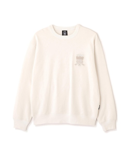 AVIREX(アヴィレックス)の「AVIREX -SIGNATURE VARSITY LOGO SWEAT(スウェット・メンズ・グレー/ホワイト/ブラック・M/L/XL)」の4枚目の写真