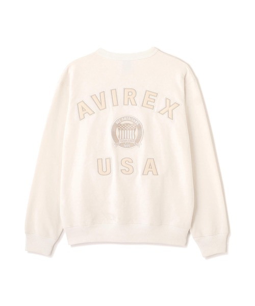 AVIREX(アヴィレックス)の「AVIREX -SIGNATURE VARSITY LOGO SWEAT(スウェット・メンズ・グレー/ホワイト/ブラック・M/L/XL)」の5枚目の写真