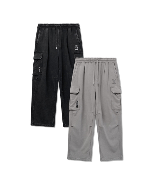 LIFE WORK（ライフワーク）の「L3 ヴィンテージクラック Wロゴカーゴパンツ（その他パンツ・メンズ・ライトグレー/チャコールグレー・MEDIUM/LARGE）」の3枚目の写真