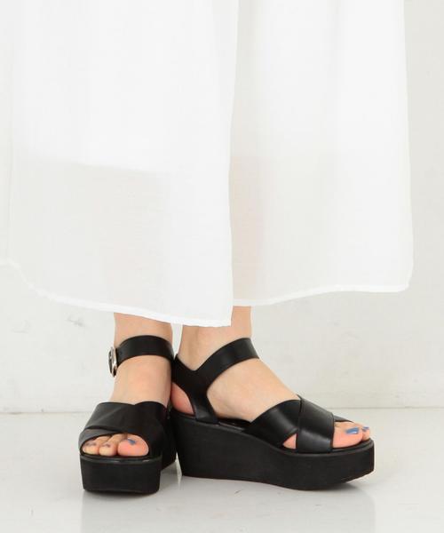 Another Edition（アナザーエディション）の「クロスウェッジサンダル/AEBFC Cross WDG SNDL◆（サンダル・レディース・ブラック/シルバー/オフホワイト・LARGE/SMALL/MEDIUM）」の10枚目の写真