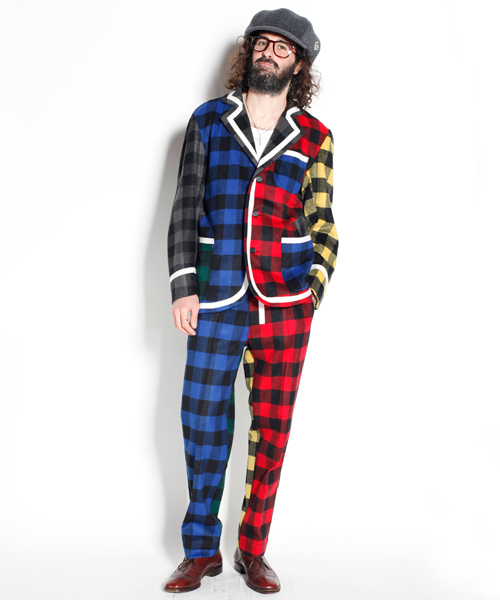 ALDIES(アールディーズ)の「Blinded Jacket チェック柄 テーラードジャケット(テーラードジャケット・メンズ・レッド/ブラック/マルチ・MEDIUM/SMALL/LARGE)」の5枚目の写真