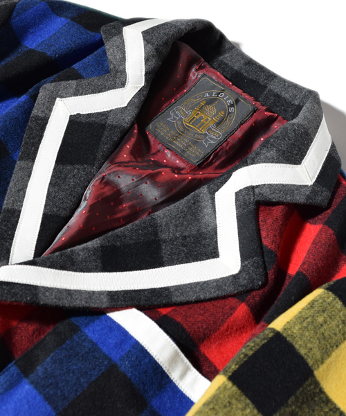 ALDIES(アールディーズ)の「Blinded Jacket チェック柄 テーラードジャケット(テーラードジャケット・メンズ・レッド/ブラック/マルチ・MEDIUM/SMALL/LARGE)」の7枚目の写真
