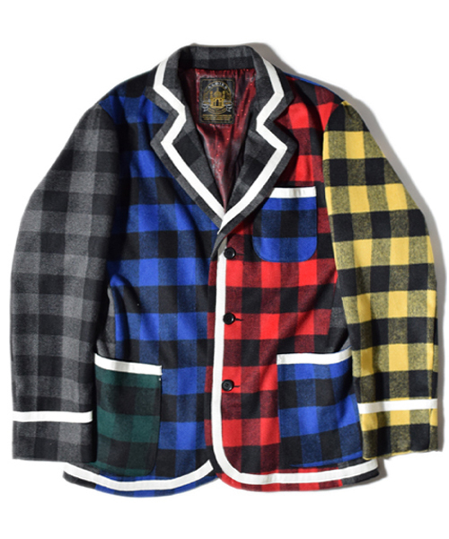 ALDIES(アールディーズ)の「Blinded Jacket チェック柄 テーラードジャケット(テーラードジャケット・メンズ・レッド/ブラック/マルチ・MEDIUM/SMALL/LARGE)」の11枚目の写真