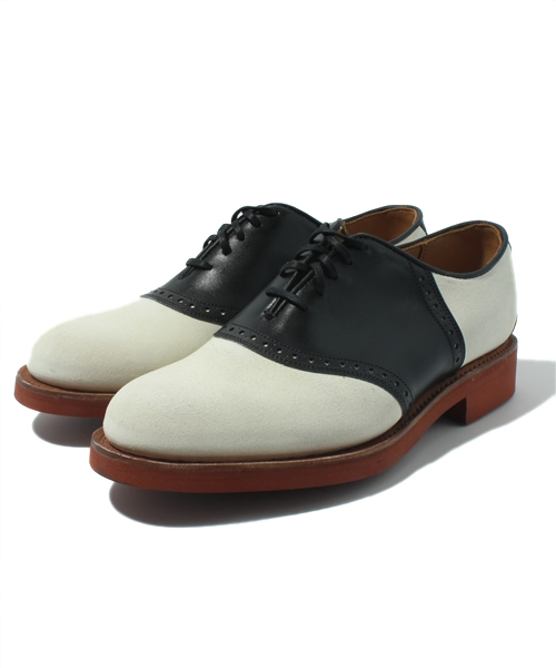 BEAMS PLUS(ビームスプラス)の「bpr / スエードサドルシューズ(ドレスシューズ・メンズ・ベージュ/ホワイト・5.5/6/9/6.5/7/7.5/8/8.5)」の2枚目の写真