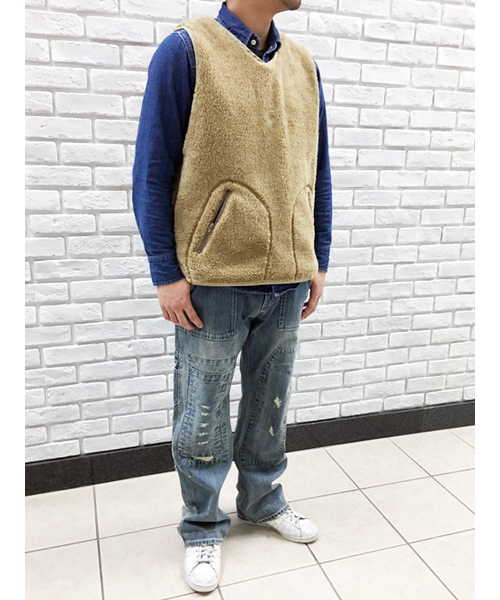 OLD BETTY'S(オールドベティーズ)の「Denim Damage Bib Overall Pants/デニムダメージビブオーバーオールパンツ(デニムパンツ・レディース・インディゴブルー・FREE)」の13枚目の写真