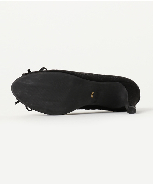 ILIMA(イリマ)の「ILIMA イリマ リボンモチーフレースヒールオープントゥパンプス(パンプス・レディース・アイボリー/ブラック/ベージュ/ネイビー・24.0cm/24.5cm/23.0cm/22.0cm/22.5cm/23.5cm)」の6枚目の写真