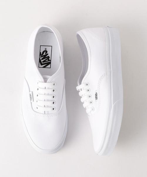 VANS（バンズ）の「＜VANS（バンズ）＞AUTHENTIC オーセンティックスニーカー ◆（スニーカー・レディース・オフホワイト/ブラック・6h/5/5h/6/4h）」の2枚目の写真